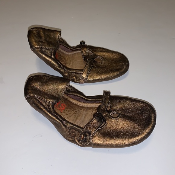 KORS Michael Kors “Petite Phoebe” Bronze Leather Ballet Flats - Girl’s Size 9 - Picture 5 of 8